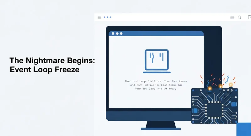 A generic tech blog image about The Nightmare Begins: Event Loop Freeze